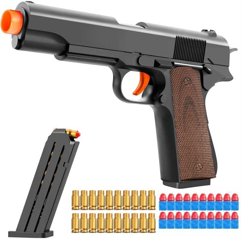 YUCCKYOU Manual Shell ejecting Pistol Soft Bullet Pellet Toy Gun Ball ...
