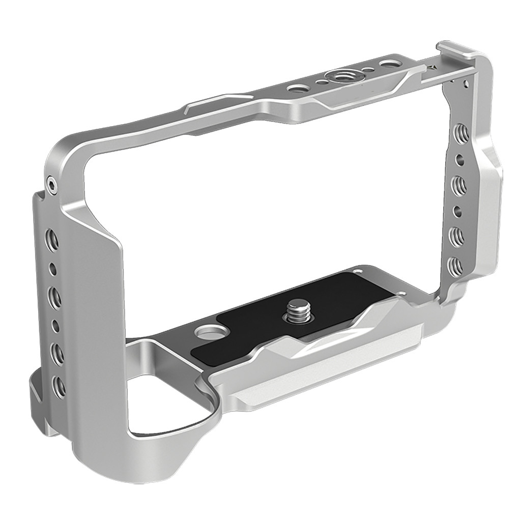 NovelGoal Camera Cage Handle Grip with 1/4" Expansion Holes Cold Shoe