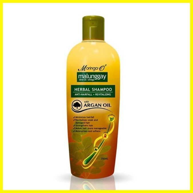 ♂ ☃ moringa 02 malunggay herbal shampoo with argan oil (350ml) Shopee
