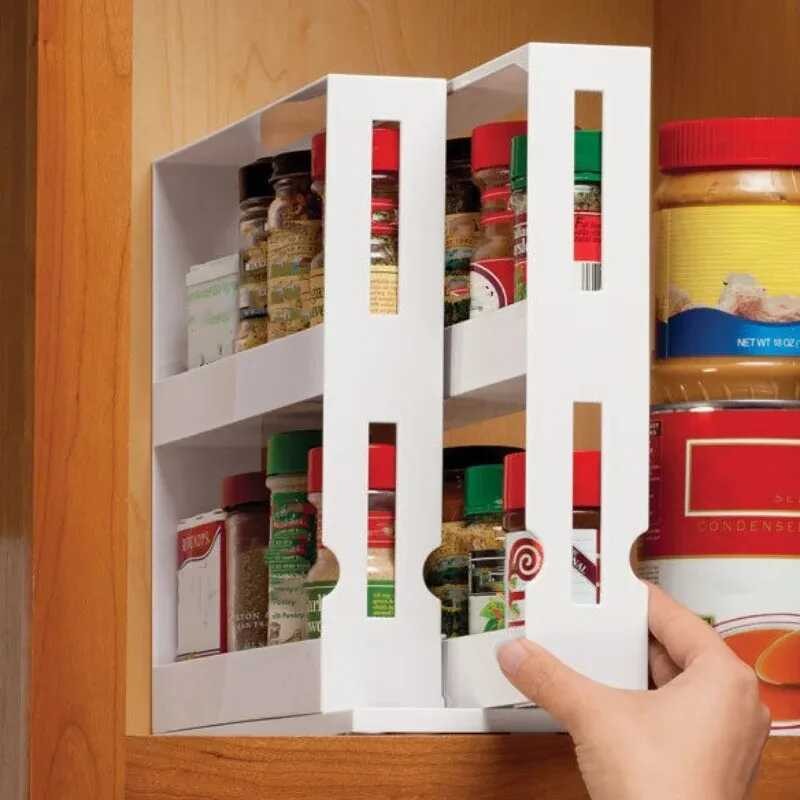 Multi-Function Rotate Spice Storage Rack/Seasoning Swivel Storge ...