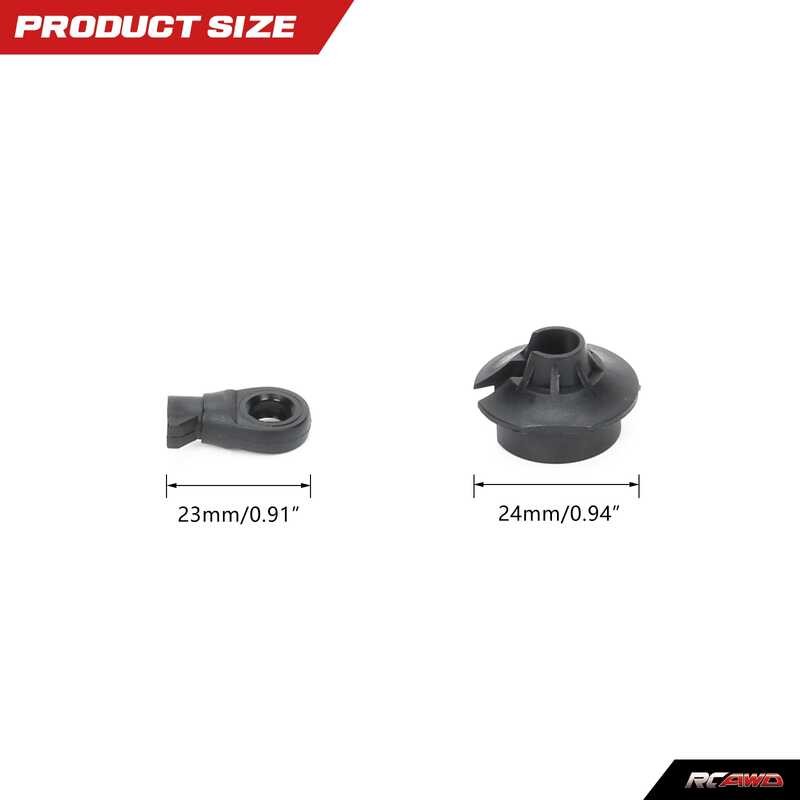 RCAWD Barra in lega per ruote Arrma 1/8 6S BLX Typhon Notorious Outcast Kraton Talion RTR&EXB auto hopups aggiornamento parti 2pcs (rosso