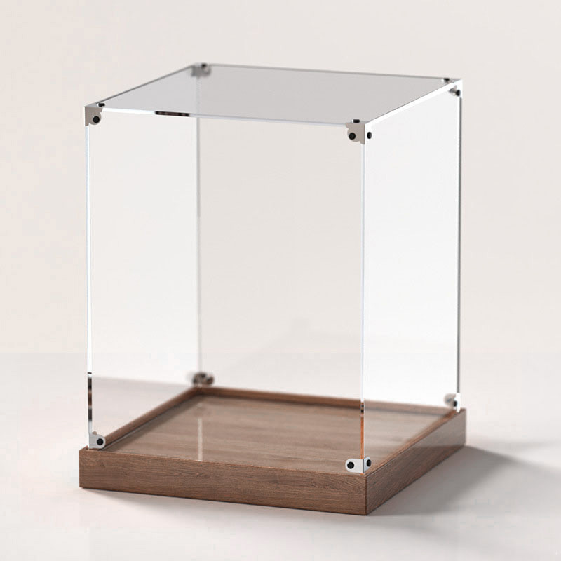Crafts Collection Display Box Wooden Bottom Storage Box Window Acrylic ...