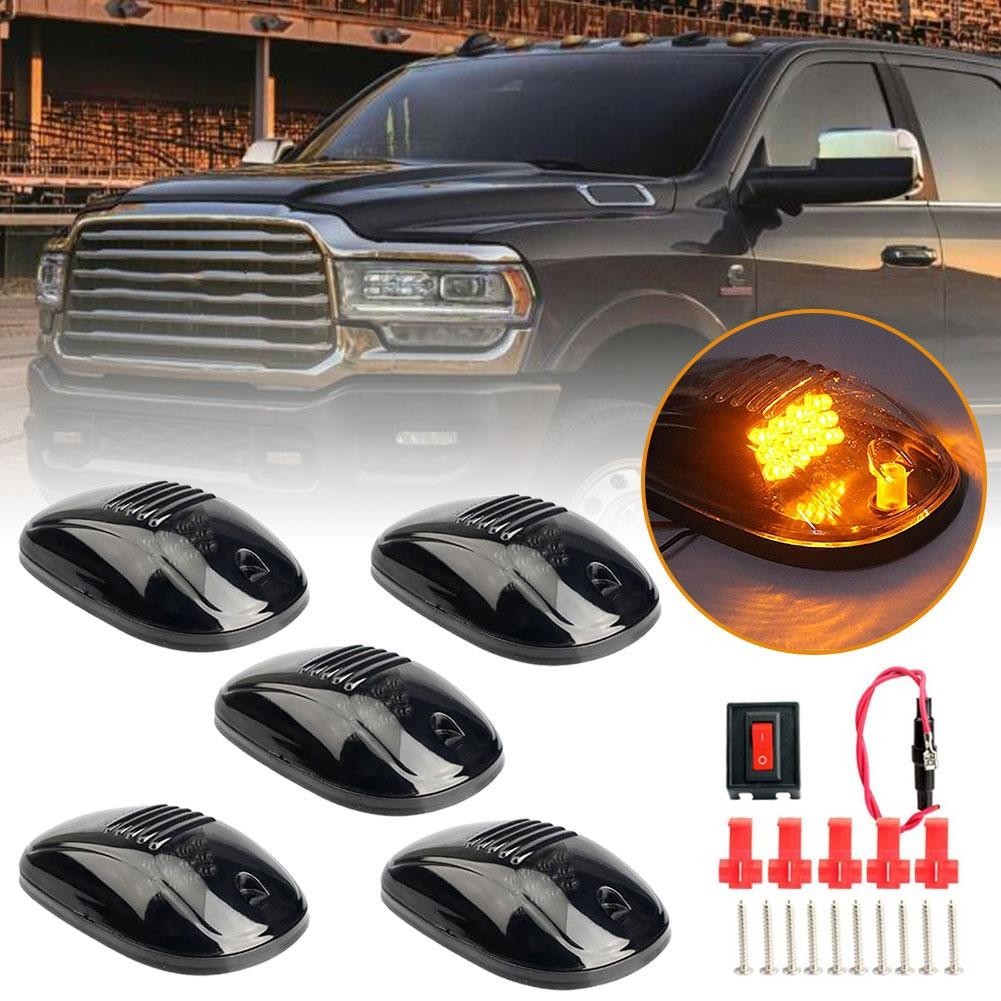 5x Car Cab Lights for F150 Dodge RAM Dome Warning Lamp Universal Pickup