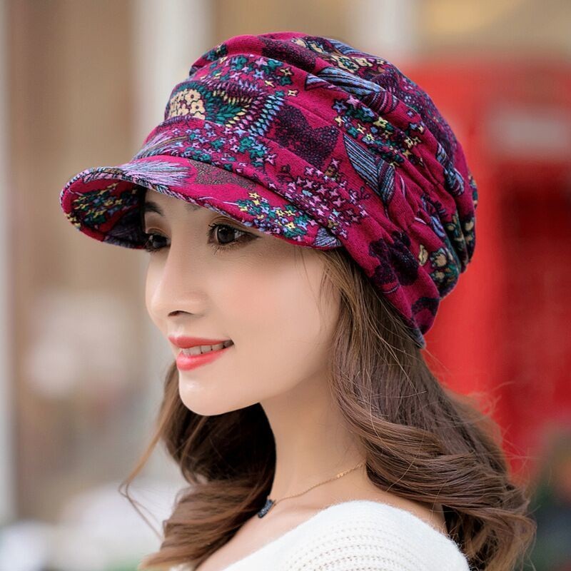 Mom Spring and Autumn Hat Winter Hat Old Peaked Cap Female Season Cloth ...