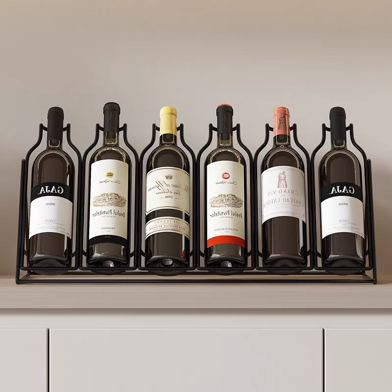 Modern Creative Red Wine Rack Home Wine Bottle Display Shelf Stylish ...