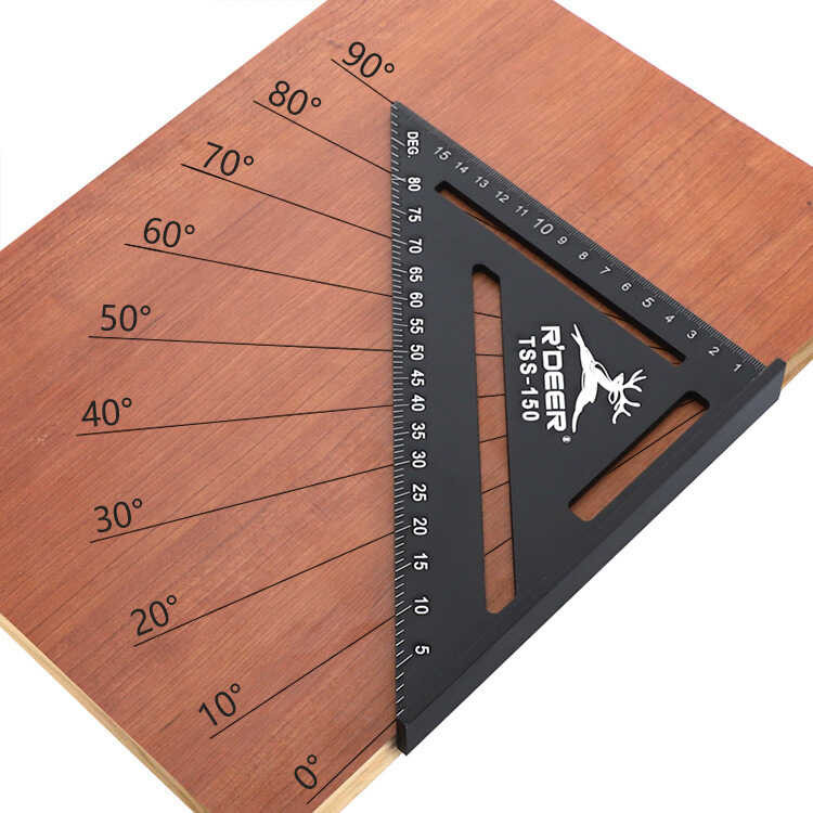 LY Wooorking Aluminum Alloy Triangle Ruler Wide Base Thickened Right ...