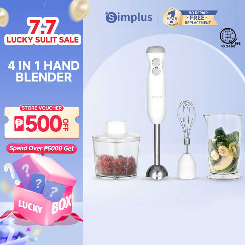 Simplus All-In-One Hand Blender 400W Multifunctional Kitchen Mixer ...
