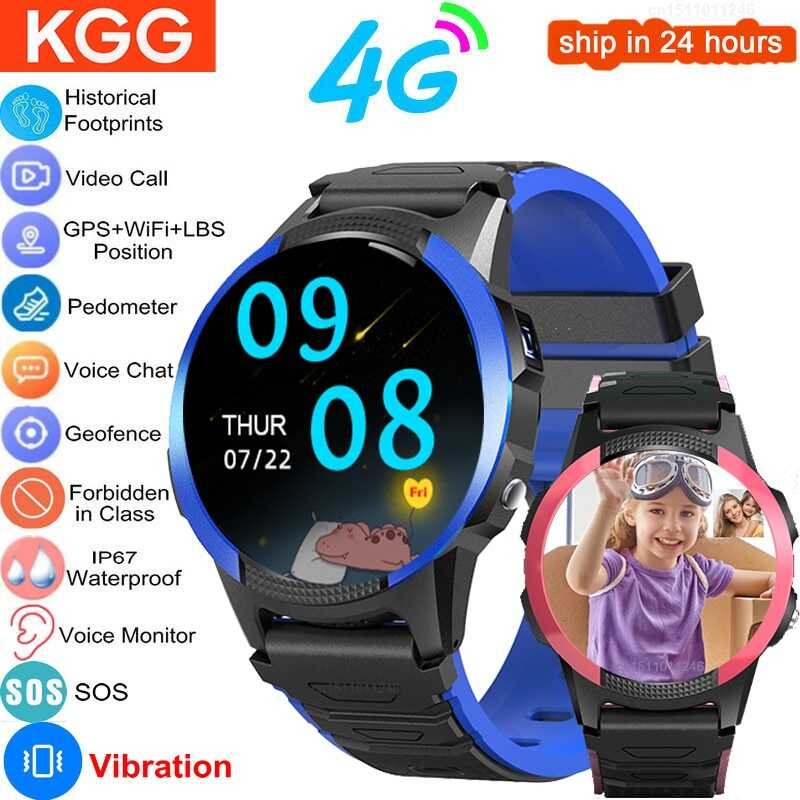 New 4G Smart Watch Kids GPS WIFI Tracker Video Call SOS With Vibration ...