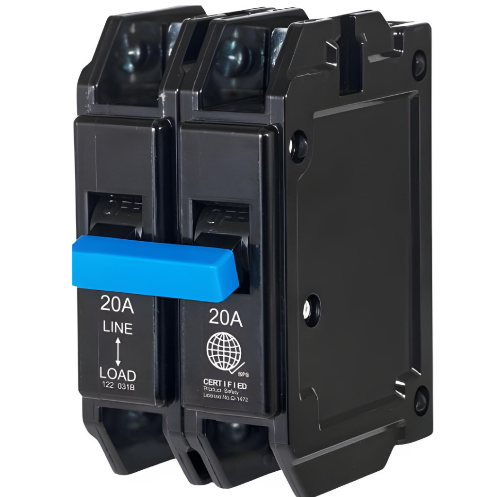 Circuit Breaker Plug-in/ Bolt-on 2 Pole 15A 20A 30A 40A 60A Black ...