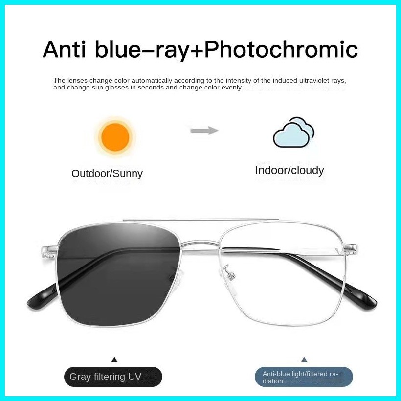 Anti Radiation Photochromic Eyeglass Computer Glasses for Women at Men ...