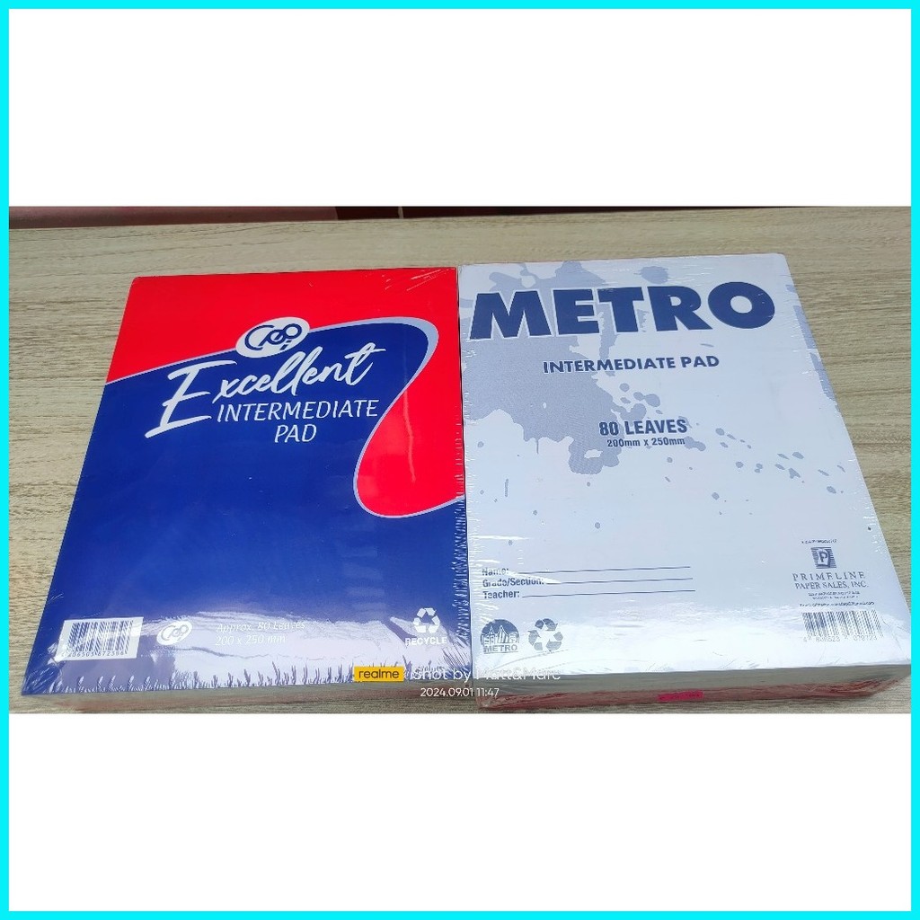 INTERMEDIATE PAD for Grade 5 6 and high school, per ream with 10 pads ...