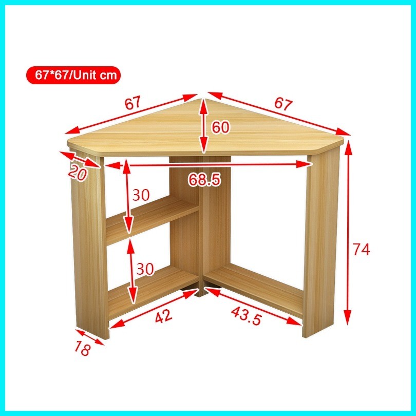 Bedroom Corner Computer Table Triangle Table Modern Student Writing ...