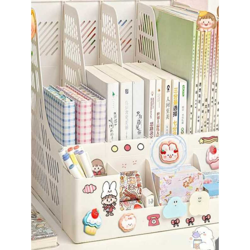 Desktop Bookshelf Children's A4 Organizer Folder Book Stand File Rack ...