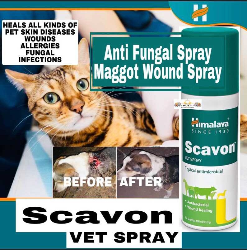 Himalaya Scavon Vet Spray Topical Wound Skin Disease Healer Fungal ...