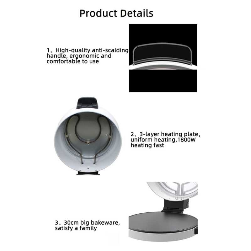 Portable ↕ Electric Pizza Oven Countertop Maker Cooker For Baking