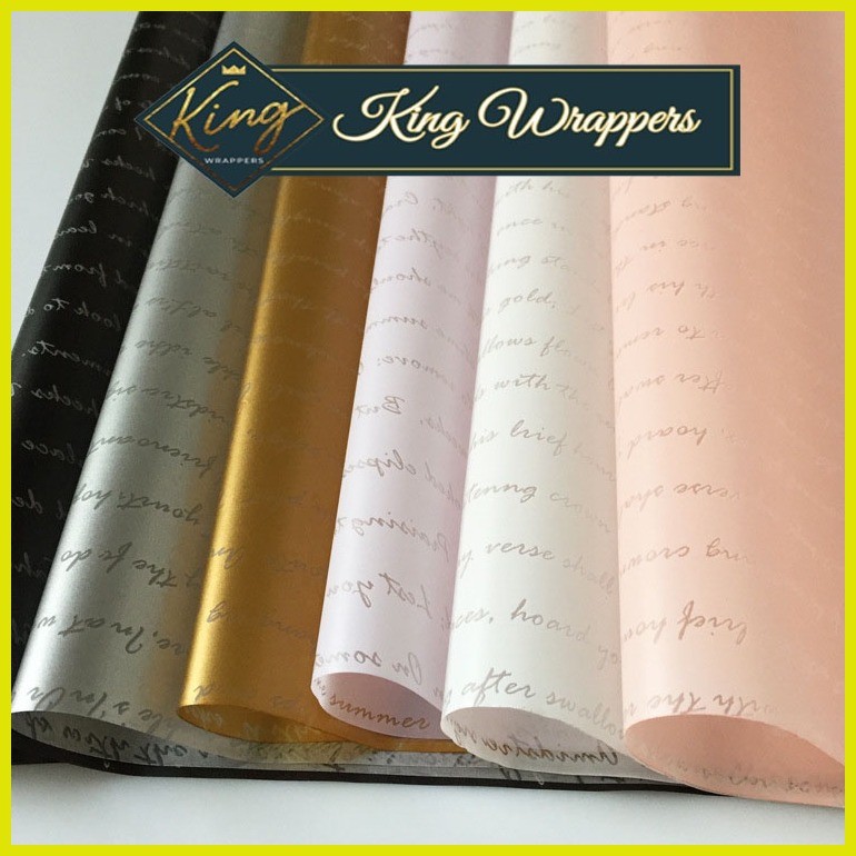 20pcs per pack Script Letter Design Flower Bouquet Wrapper Floral ...