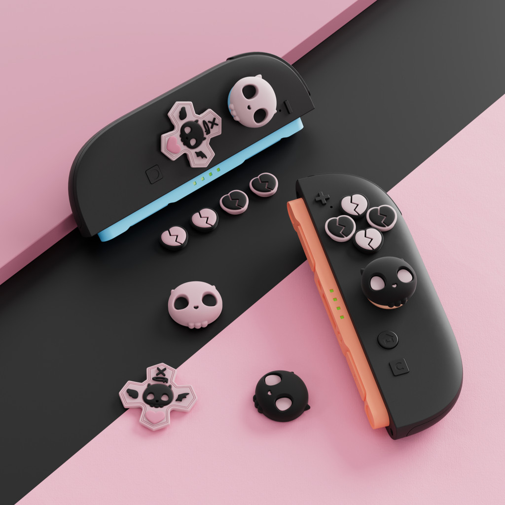 Silicone Cross D-Pad Button Caps Set Cute Joystick Cover ABXY Key ...