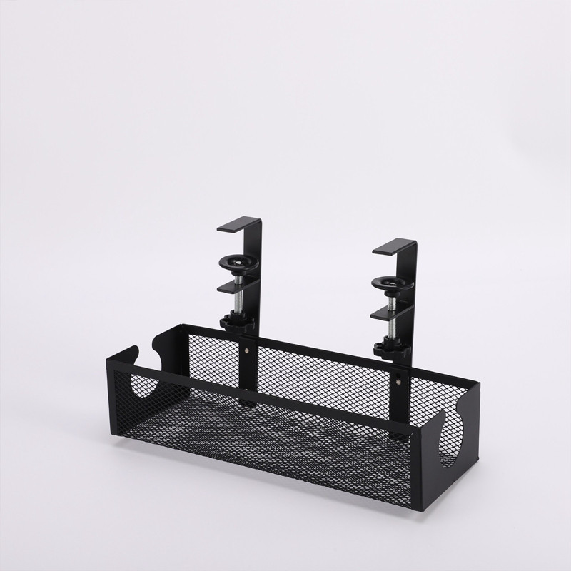 Open Under-Desk Storage Basket Punch-Free Rack Space Saving Adjustable ...