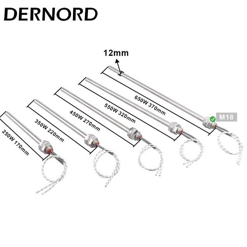 Xj DERNORD Cartridge Heater 220V Electric Tubular Heating Element M18 ...