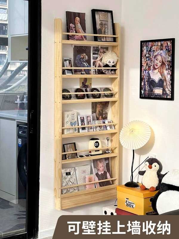 LY Wall-Mounted Album Storage Rack Fanatic Record CD Disc Collection ...