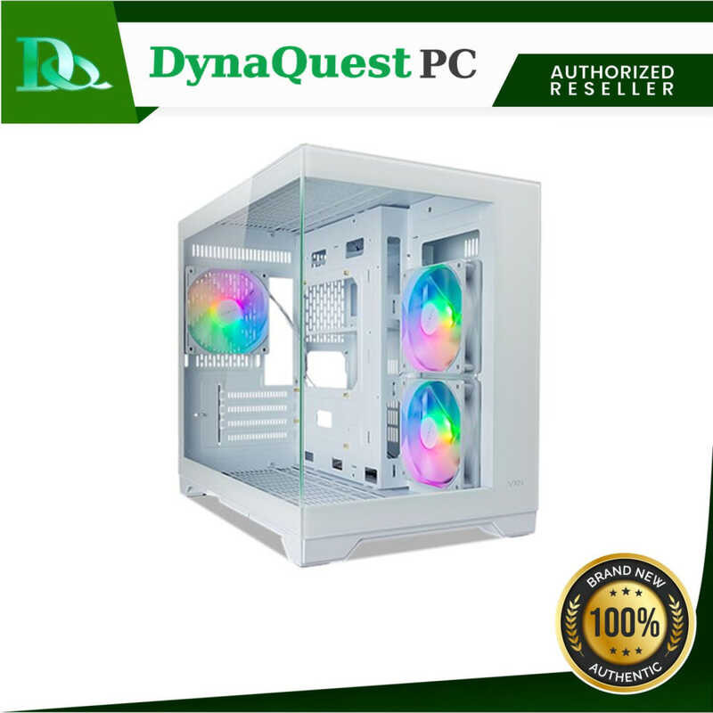 VXN Tecware EVO ( Black | White ) Dual Chamber MATX ARGB Case With ...