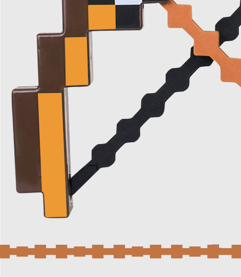 Minecraft Mini pixel bow and arrow can launch soft bullets toy ...
