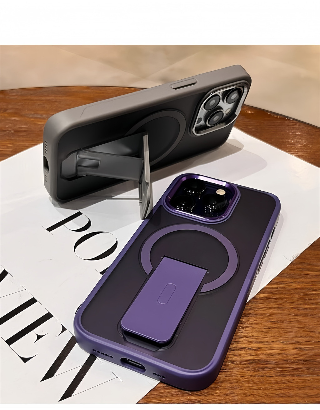 New Flip Bracket Phone Holder Stand Case for IPhone 15 11 12 13 14 Pro