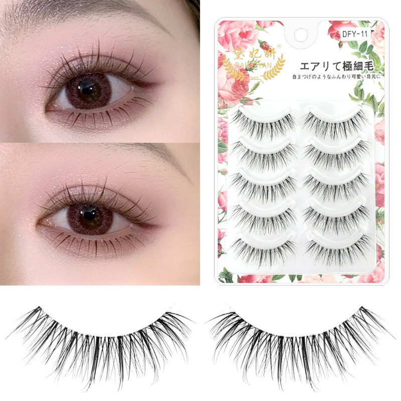 5 Pairs 3D Comic False Eyelashes / Natural Look Faux Mink Fake Eyes ...