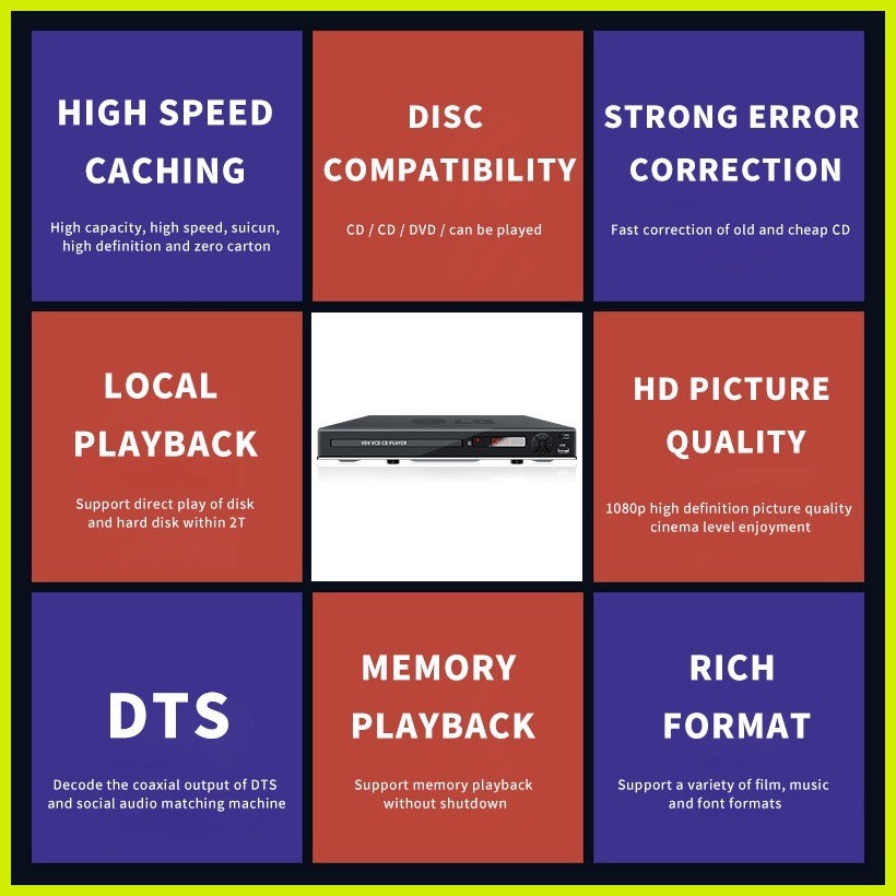 ☢ ۩ LG DVD Player CD VCD DVD2680 Player Buildin HIFI Speaker With Free