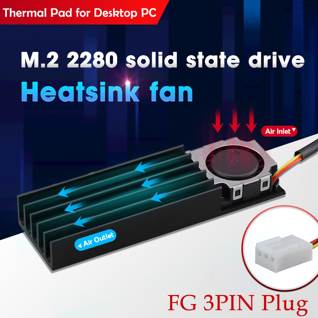 Nvme Heatsink M.2 2280 SSD Hard Disk Aluminum Heat Sink Radiator Coog ...