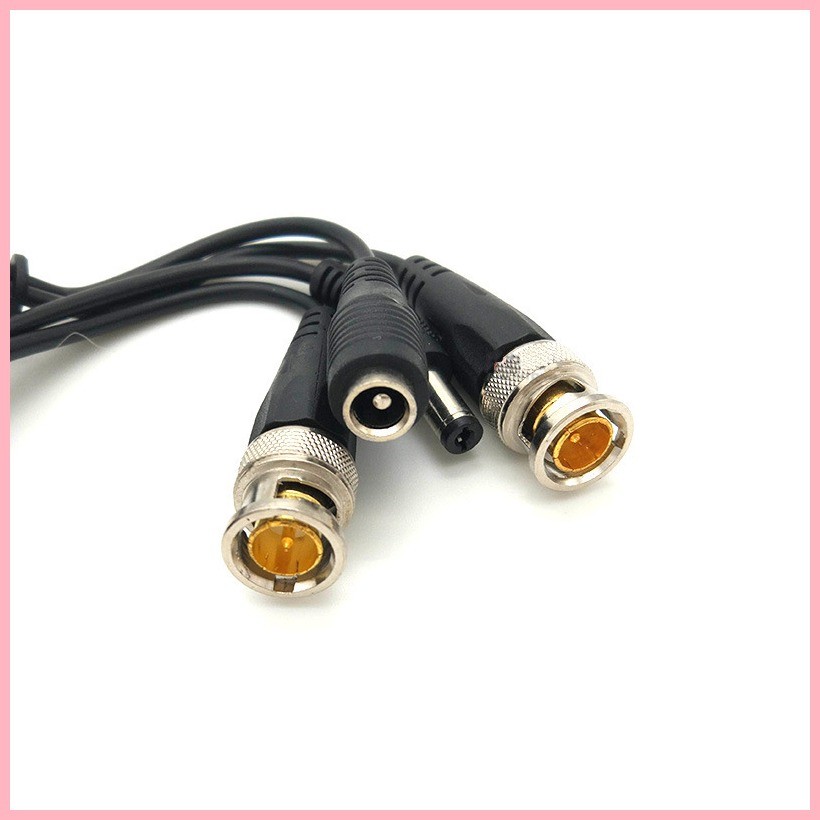 ♂ 8MP HDCVI/TVI/AHD/CVBS Passive Video Balun with Power Connector and