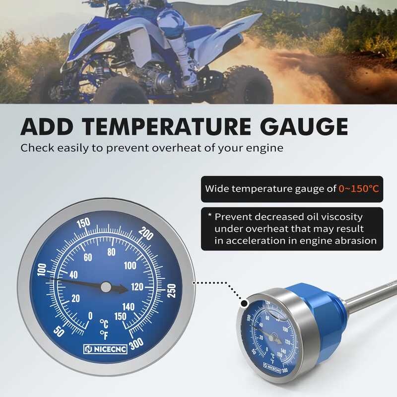 NICECNC Oil Dipstick W/ Temperature Gauge For Yamaha 700 700R 20062023