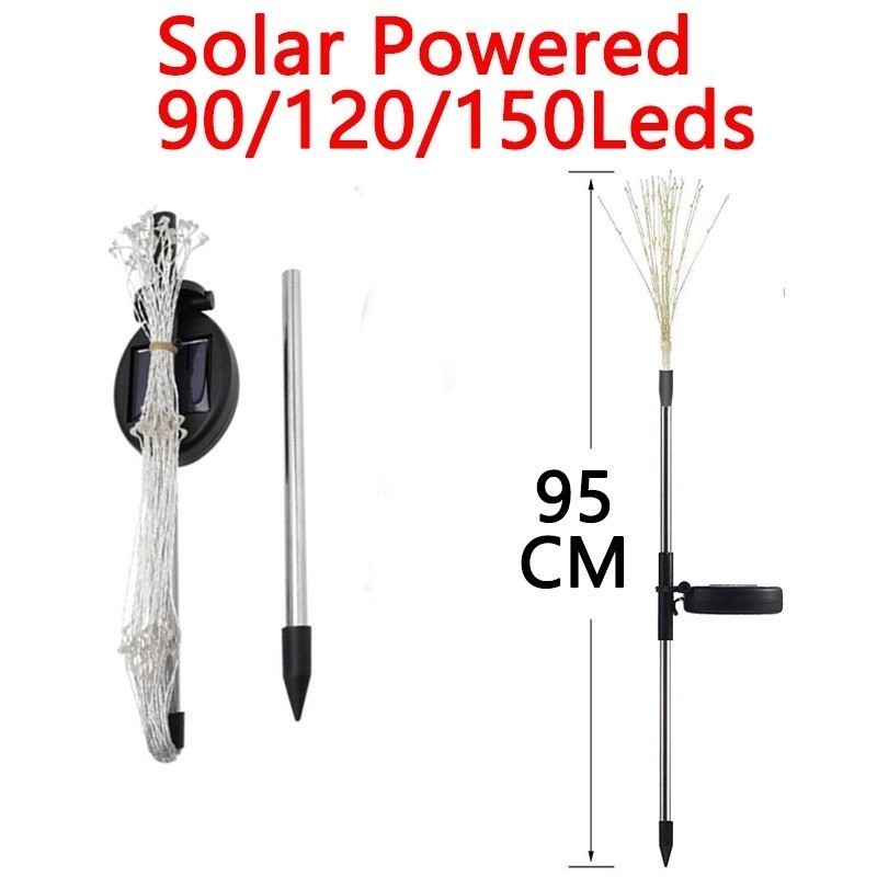 Ligyetor Solar Fireworks Light LED Solar Sensor Firework Light Garden ...