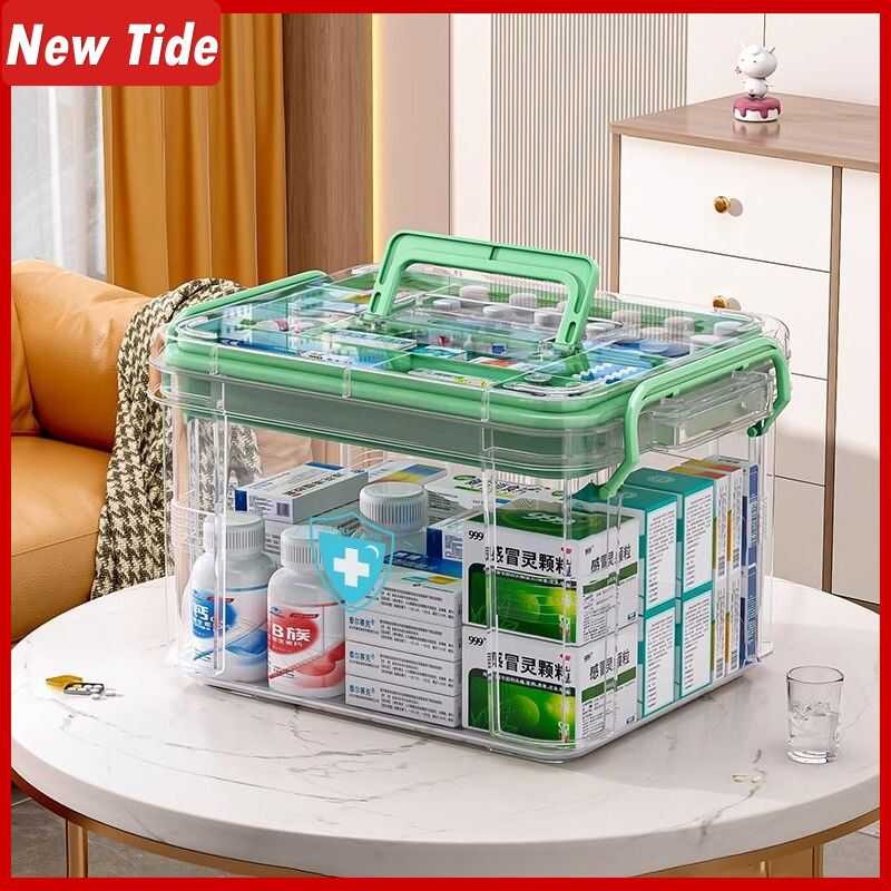 First Aid Medication Storage Box Household Outdoor Portable Multi-Layer ...