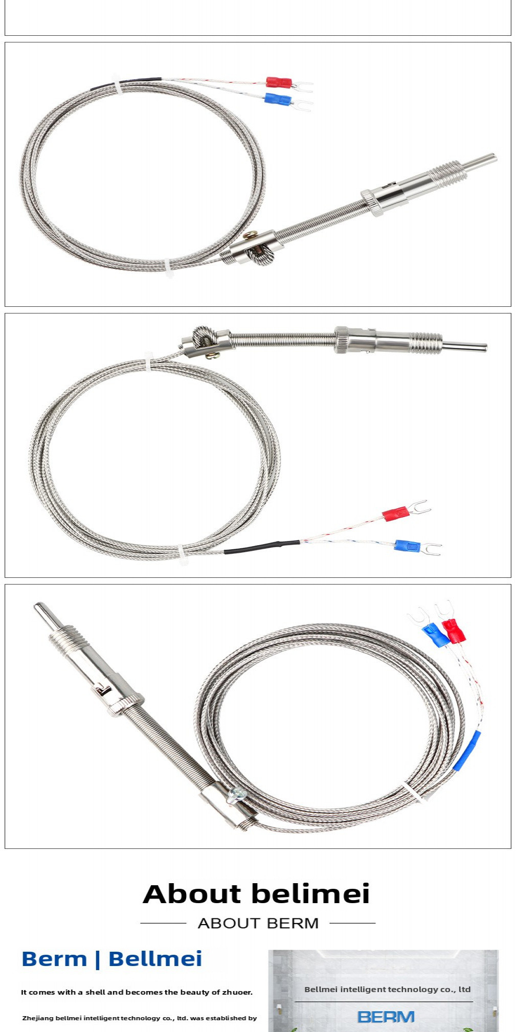 K-Type E-Type M12 Spring-Type Thermocouple Temperature Sensor ...