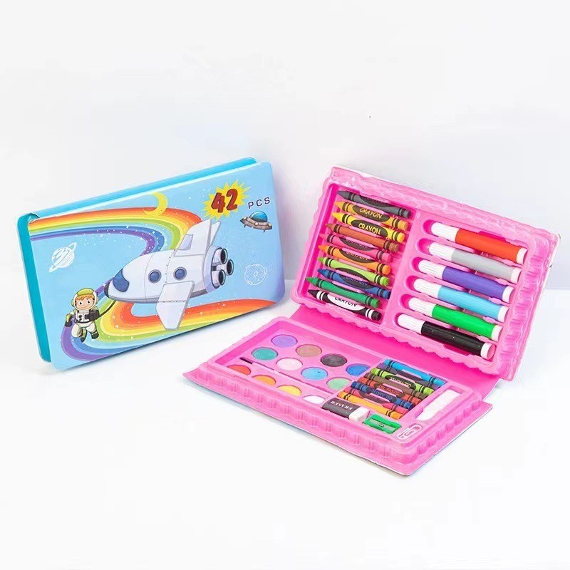 42 /86 Pcs Kids Coloring Set Painting Water Color Crayon Drawing Set ...