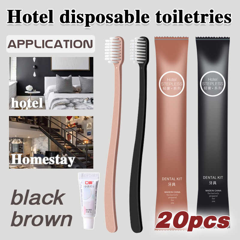 20Pcs Disposable Toothbrush Toothpaste Wash Gargle Suit For Travel ...