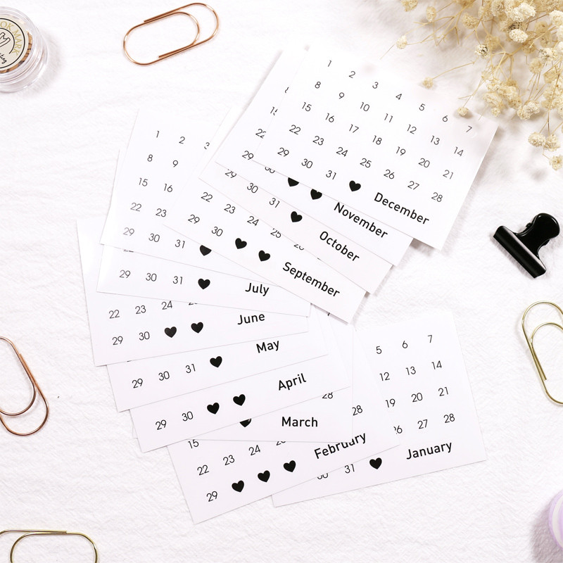 Transparent Date Stickers for Full Year 365 Days Planner Stickers ...