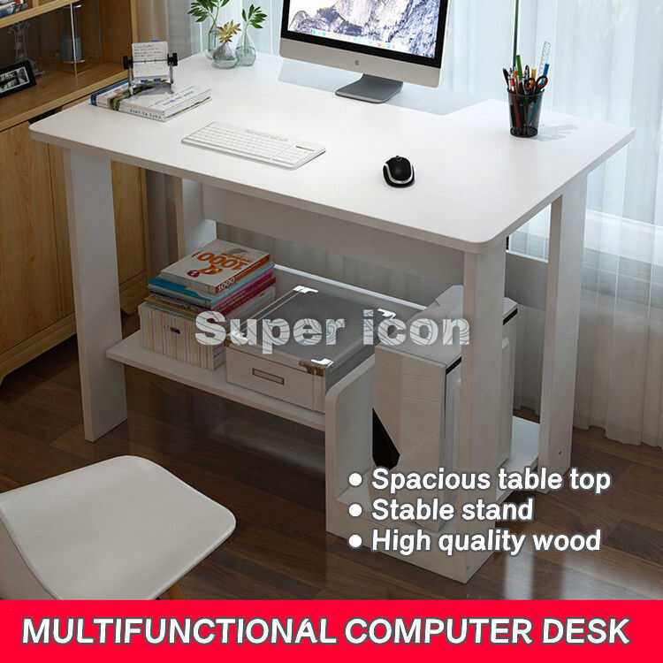 Multi-Function DESKTOP COMPUTER Table/Study TABLE SPACE SAVER WOODEN C7 ...