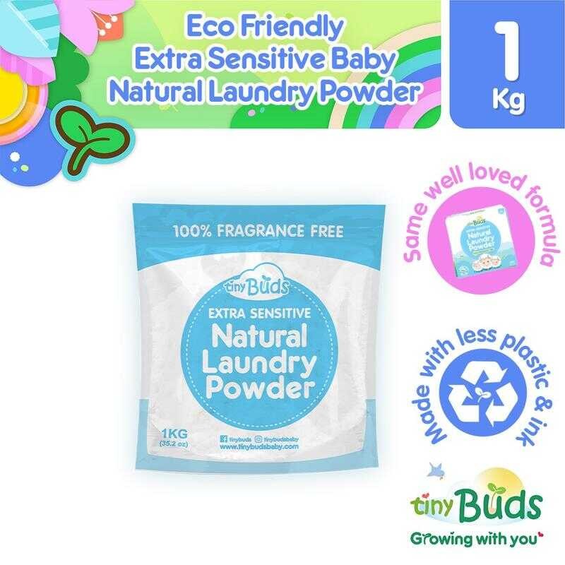 Tiny Buds Extra Sensitive Laundry Powder Fragrance Free 1Kg (Eco ...