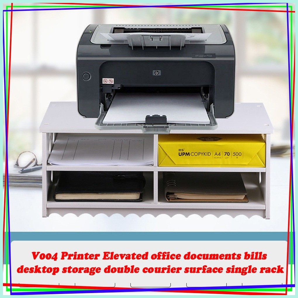 V004 Printer Elevated office documents bills desktop storage double ...