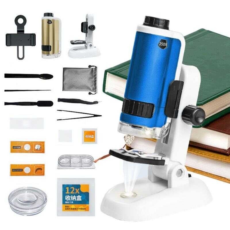 Kit Kids Portable Laboratory Microscope Biology Eduional Toy ...