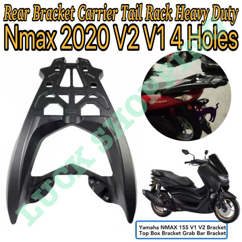 Nmax Yamaha 2020 / 2021 Rear V2 V1 4 Holes Carrier Tail Rack Heavy Duty ...