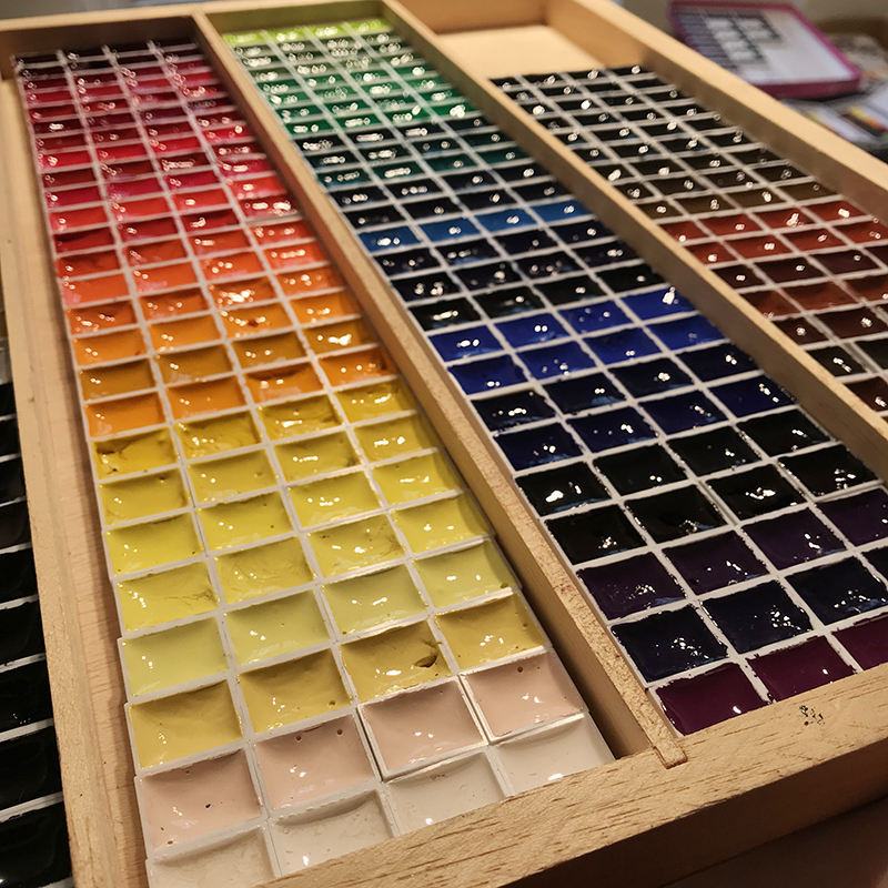 Merry Blue Optional Color Packing Hummingbird Artist Grade Watercolor ...