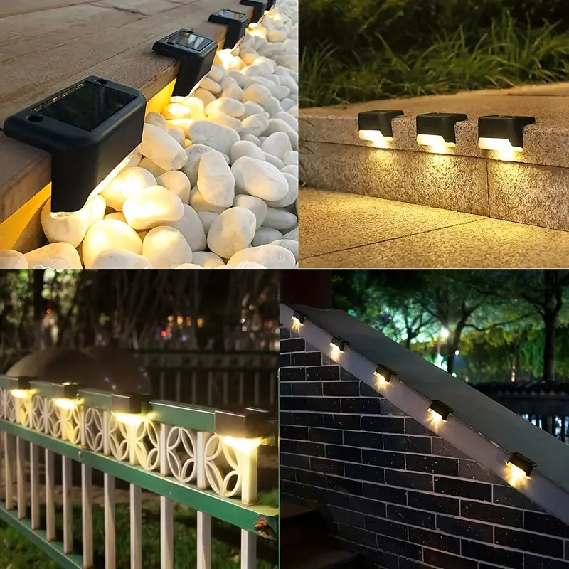4-PCS Solar LED Ladder Lights Are Durable, Energy-Saving, Waterproof ...