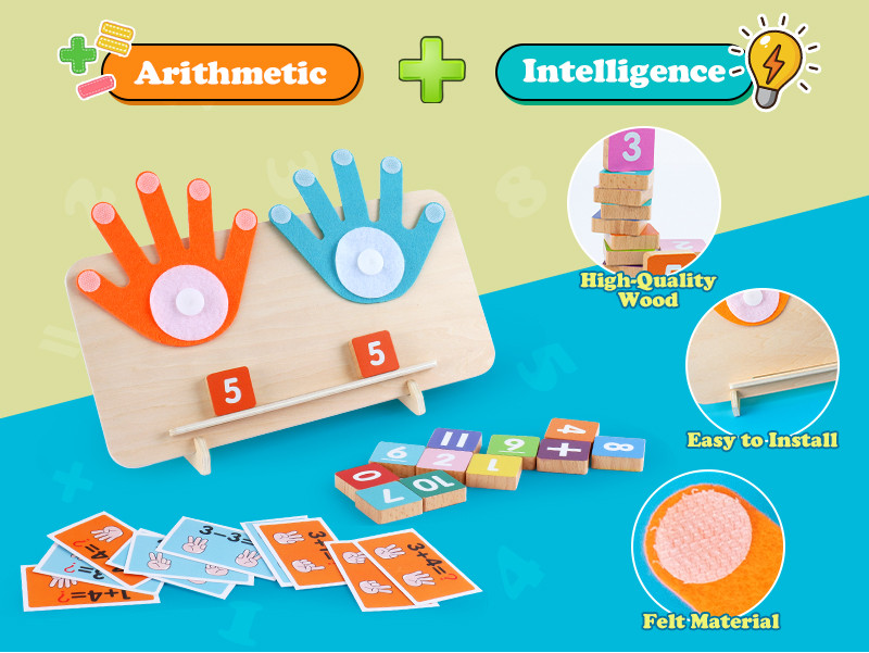 Finger Number Counting Toy for Toddlers, Math Teaching Aids for Kids ...