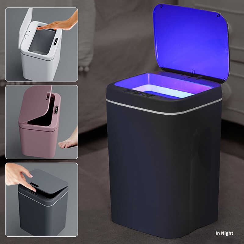 1216L Intelligent Induction Trash Can Automatic Smart Waste Bathroom