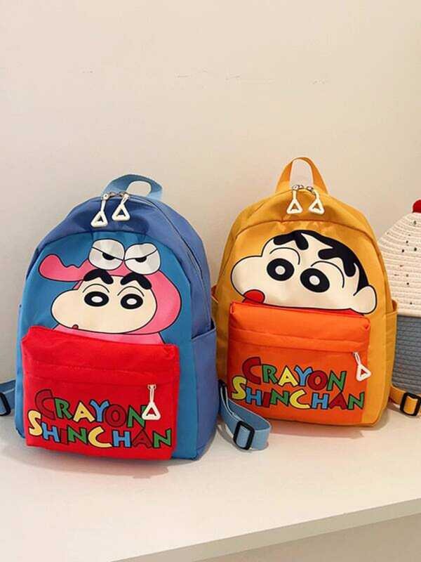 COD New Crayon Shin Chan Backpack For Children Cute Cartoon ...