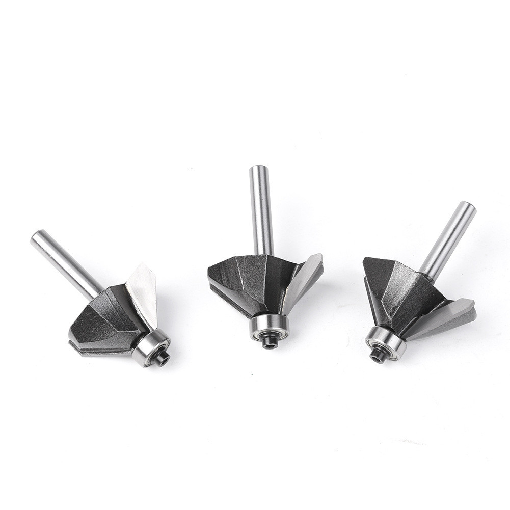 45 Degree Chamfer Router Bit, 1/4 inch and 1/2 inch Shank Chamfering ...