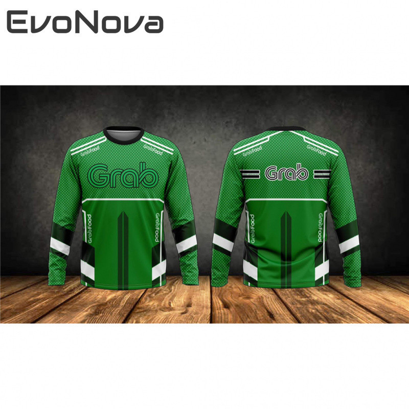 Grab Food Grab Rider Long Sleeve T-shirt Delivery Man Long Sleeve ...